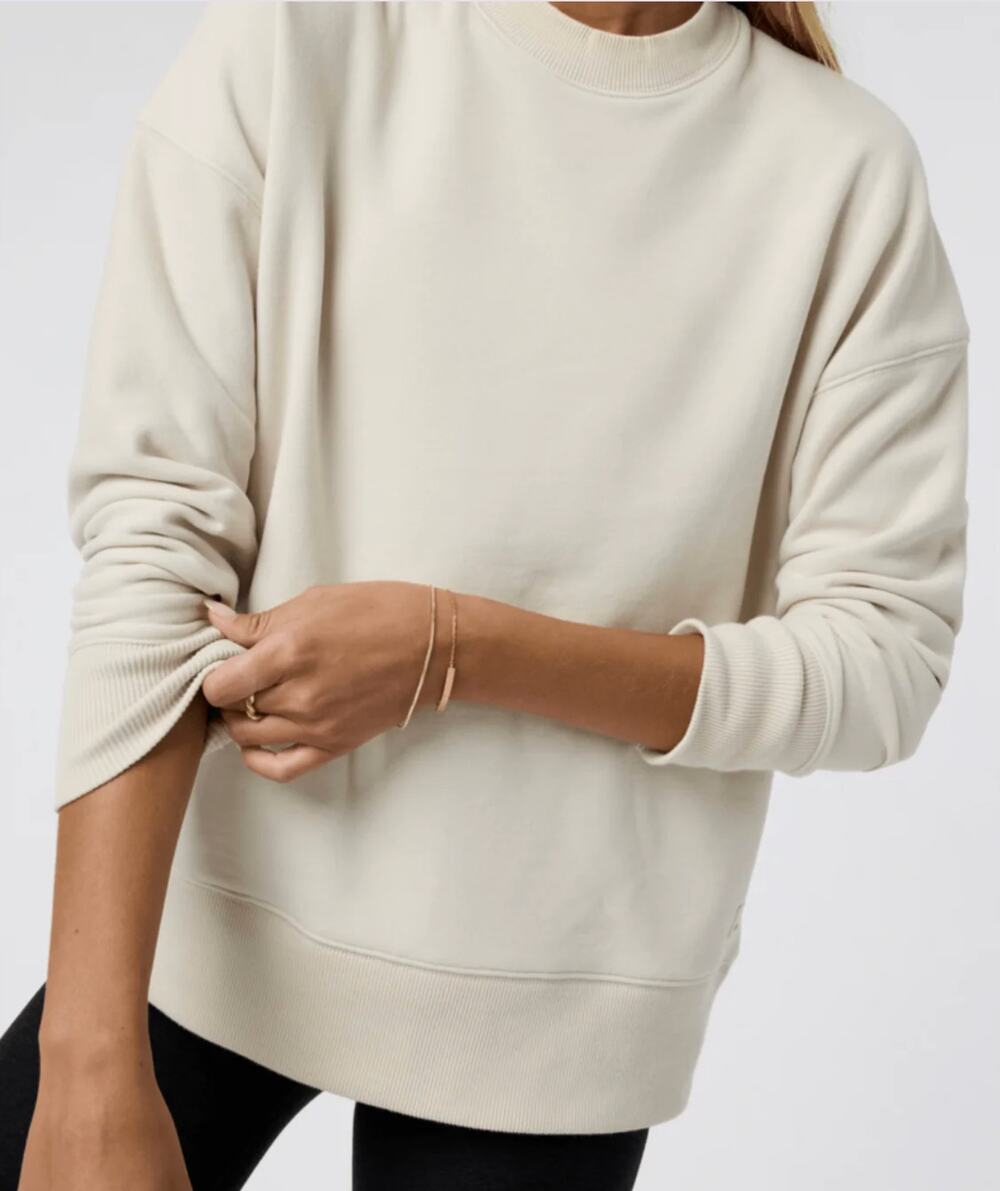 Vuori Sedona Weekender Relaxed Crew Neck Sweatshirt Bone Size Medium